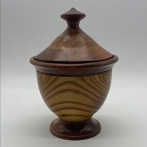 Handcrafted Wooden Lidded Container